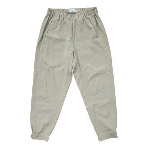 Babaton Small Dexter Pant Tan Tuxedo Pull On Crepe Ankle Cropped